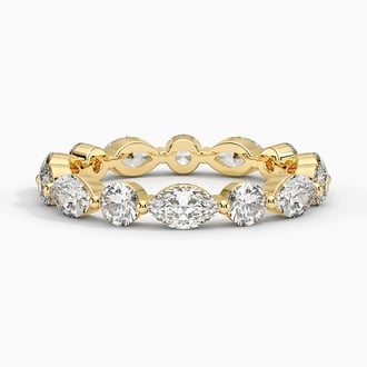 Grand Versailles Eternity Lab Diamond Ring in 18K Yellow Gold