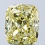 3.07 Ct. Fancy Vivid Yellow Cushion Lab Grown Diamond