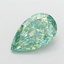 3.92 Ct. Fancy Vivid Green Pear Lab Grown Diamond