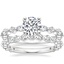 18K White Gold Luxe Versailles Diamond Ring (1/2 ct. tw.) with Luxe Marseille Diamond Ring (1/2 ct. tw.)
