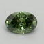 1.01 Ct. Fancy Vivid Green Oval Lab Grown Diamond