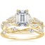 18K Yellow Gold Luxe Secret Garden Diamond Ring (3/4 ct. tw.) with Winding Willow Diamond Ring