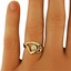 The Mimi Ring, smalltop view on a hand