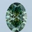 4.03 Ct. Fancy Vivid Green Oval Lab Grown Diamond