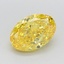 0.81 Ct. Fancy Vivid Yellow Oval Lab Grown Diamond