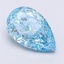7.03 Ct. Fancy Vivid  Blue Pear Lab Grown Diamond