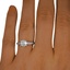 The Alake Ring, smallzoomed in top view on a hand