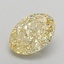2.22 Ct. Fancy Intense Yellow Oval Lab Grown Diamond