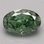 1.50 Ct. Fancy Vivid Green Oval Lab Grown Diamond