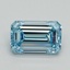 1.23 Ct. Fancy Vivid Blue Emerald Lab Grown Diamond