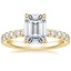 18K Yellow Gold Olympia Three-Quarter Coverage Diamond Ring, smalltop view