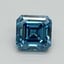 0.99 Ct. Fancy Vivid Blue Asscher Lab Grown Diamond