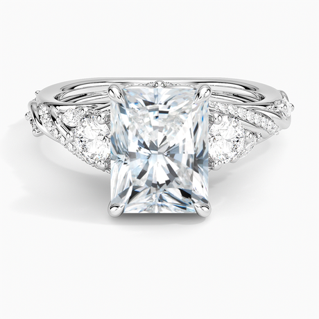 Platinum Begonia Vine Three Stone Diamond Ring (2/3 ct. tw.)