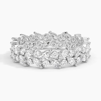 Jardiniere Eternity Lab Diamond Ring in Platinum