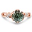 Custom Floral Gallery Sapphire Ring