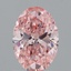 1.11 Ct. Fancy Vivid Pink Oval Lab Grown Diamond