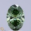 1.76 Ct. Fancy Vivid Green Oval Lab Grown Diamond