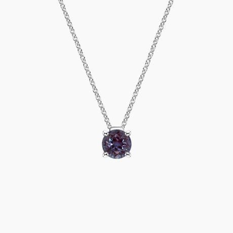 Floating Solitaire Lab Alexandrite Pendant