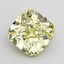 3.29 Ct. Fancy Light Yellow Cushion Lab Grown Diamond