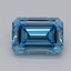 0.79 Ct. Fancy Vivid Blue Emerald Lab Grown Diamond