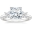 18K White Gold Mariposa Diamond Ring, smalltop view