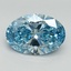 5.70 Ct. Fancy Vivid Blue Oval Lab Grown Diamond
