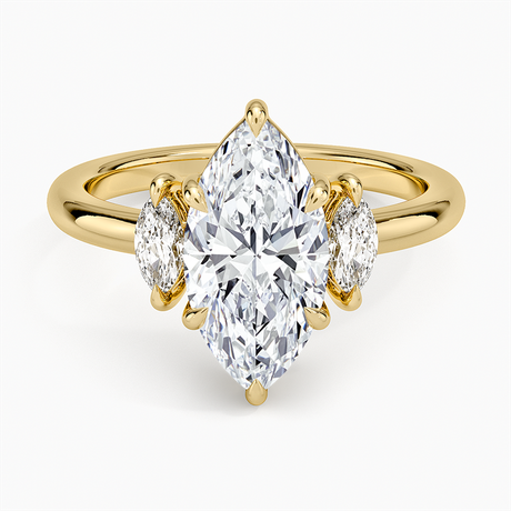 18K Yellow Gold Sasha Three Stone Marquise Diamond Ring (1/3 ct. tw.)