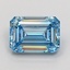 1.41 Ct. Fancy Vivid  Blue Emerald Lab Grown Diamond