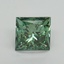 2.12 Ct. Fancy Vivid Green Princess Lab Grown Diamond