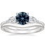 Platinum Opera Diamond Ring with Petite Curved Wedding Ring