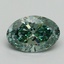 1.51 Ct. Fancy Vivid Green Oval Lab Grown Diamond