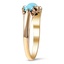 The Ballico Ring, smalltop view on a hand