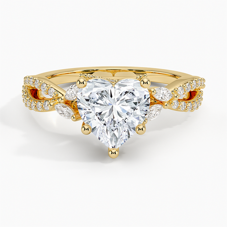 18K Yellow Gold Adorned Luxe Willow Diamond Ring (1/3 ct. tw.)