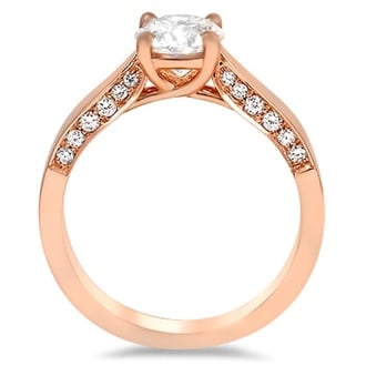 Custom Surprise Pave Taper Diamond Ring