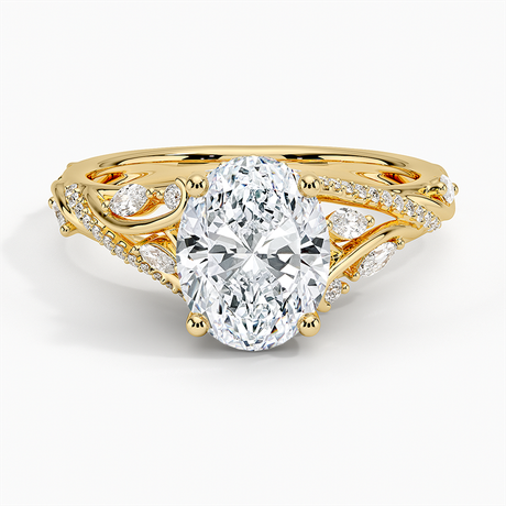 18K Yellow Gold Begonia Vine Diamond Ring (1/2 ct. tw.)
