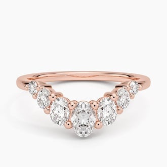 Seven Stone Oval Contour Diamond Ring (2/3 ct. tw.) in 14K Rose Gold