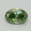 0.71 Ct. Fancy Vivid Green Oval Lab Grown Diamond