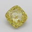 4.03 Ct. Fancy Intense Yellow Cushion Lab Grown Diamond