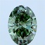 3.03 Ct. Fancy Vivid Green Oval Lab Grown Diamond