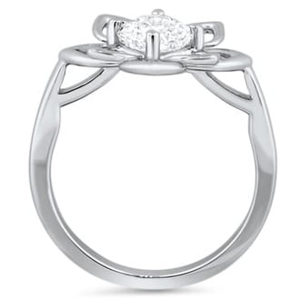 Custom Open Petal Flower Ring