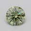 1.04 Ct. Fancy Vivid  Green Round Lab Grown Diamond