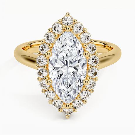 Lotus Flower Engagement Ring