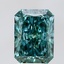 3.80 Ct. Fancy Vivid Bluish Green Radiant Lab Grown Diamond