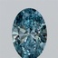 1.07 Ct. Fancy Vivid Blue Oval Lab Grown Diamond