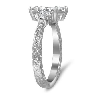 Custom Adorned Hand Engraved Diamond Ring