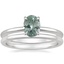 Platinum Petite Elodie Ring with Petite Comfort Fit Wedding Ring