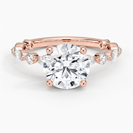 14K Rose Gold Versailles Three-Quarter Coverage Diamond Ring (1/2 ct. tw.)