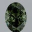 1.05 Ct. Fancy Vivid  Green Oval Lab Grown Diamond