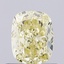 0.66 Ct. Fancy Yellow Cushion Lab Grown Diamond