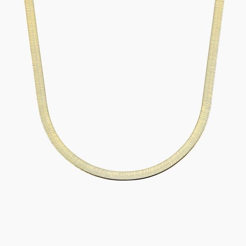 Dezi 16 in. Herringbone Necklace (2.8mm) in 14K Yellow Gold